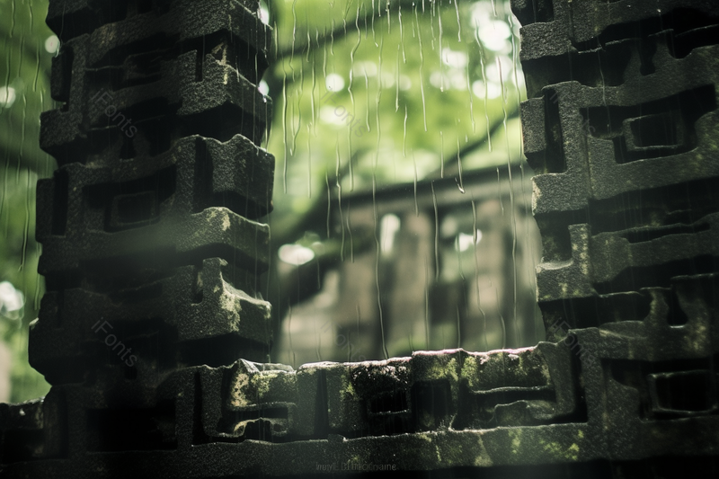 下雨中的古式建筑摄影实拍,高清,摄影图,摄影图片,图片大全,摄影图免费下载